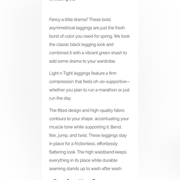 NEW Zyia Metallic & Teal leggings - Picture 6 of 6